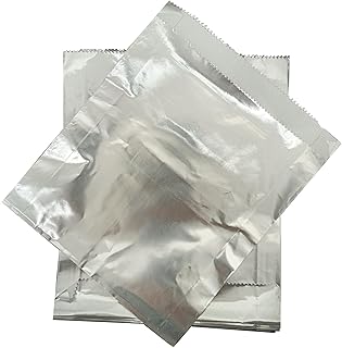 OCS Parts 25-Count 6" Foil Hamburger Bags | Heavy Duty Grease Resistant Heat Retention Cheeseburger Bags for Lunches to Go, Parties, Picnics, Food Trucks and Concession Stands