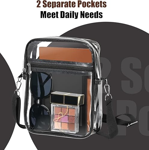 Miniatura 4 de MoKo Clear Bag Stadium Approved for Women, Crossbody Bag Purse Adjustable Strap Shoulder Bags for Concerts Sports Events