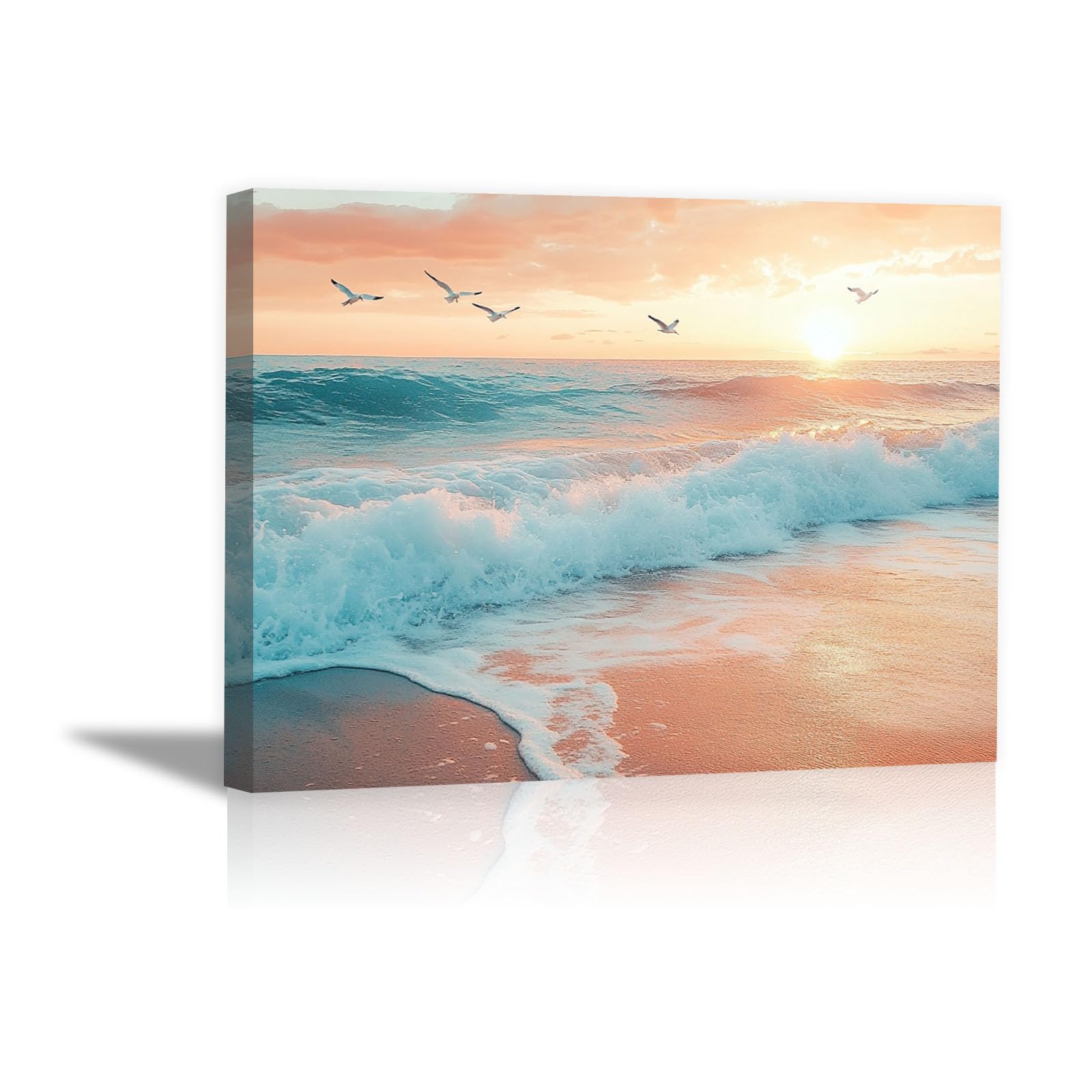 Cuadros de pared para salón modernos con diseño de playa y mar 8