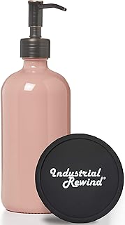 Coral Soap or Lotion Dispenser - 16oz Glass with Oil Rubbed Bronze Metal...