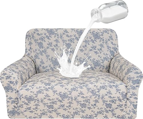 Vista 9 de ALIECOM Fundas 100% impermeables para sofá de 3 cojines, fundas para sofá aptas para mascotas, lavables para perros, fundas elásticas estampadas