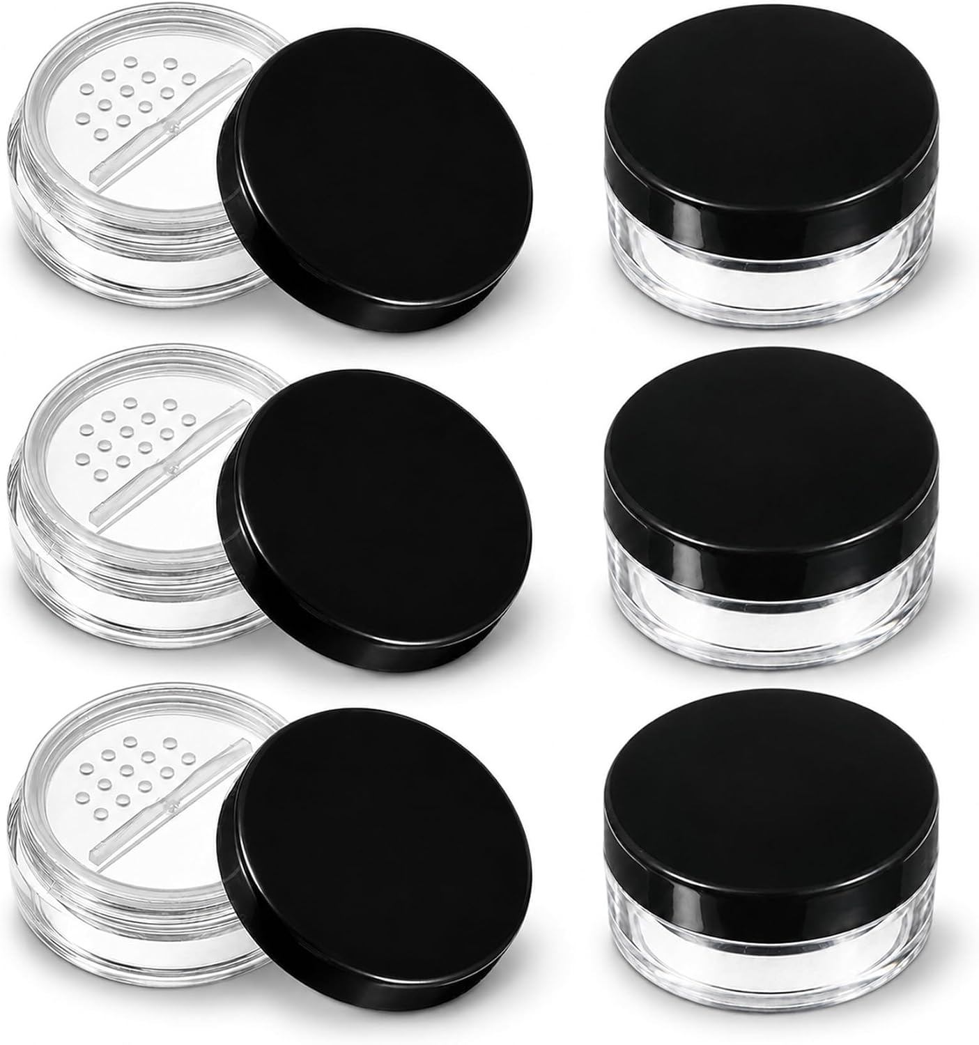6 Pcs Loose Powder Containers, Powder Travel Container, 10ml/0.34oz