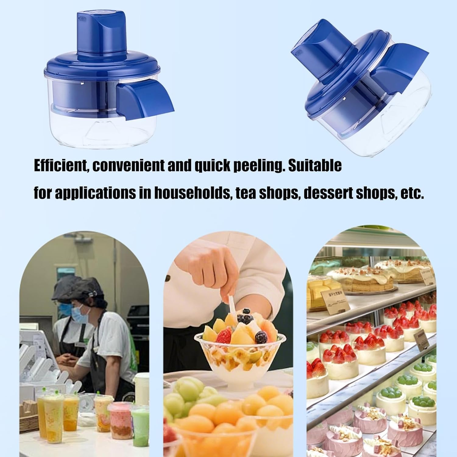 Auto Peeler Machine, Auto Peeler for Fruits and Vegetables, New Automatic Small Fruit Peeling Tool, Rechargeable Commercial Smart Fruit Machines for Grapes, Garlic, Tomato, Cherry