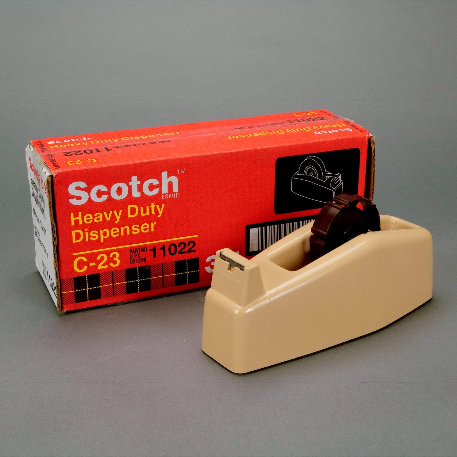 Scotch Heavy Duty Dispenser C23, 1 in, 1 per case,Tan