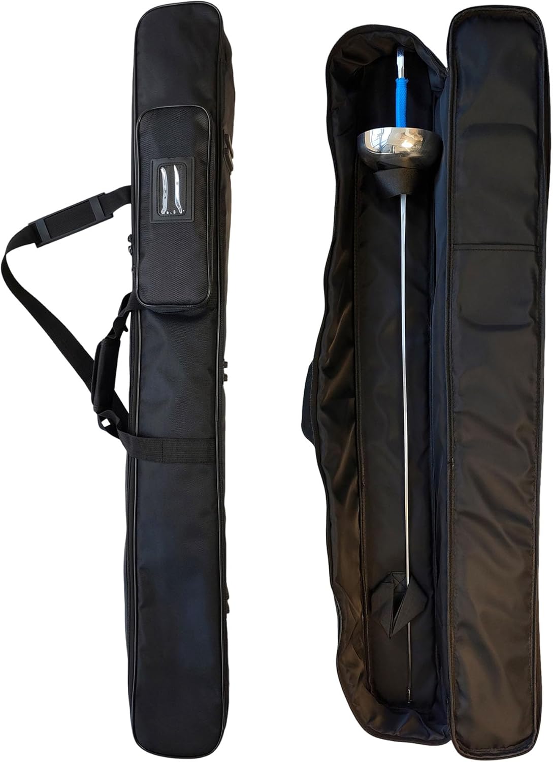 LEONARK 44in Sword Bag, Waterproof Nylon Fencing Sword Case with Thick Sponge Padding, Holds 2+ Swords, Heavy-Duty Blade Storage Bag for Rapier/Katana/Fencing Swords