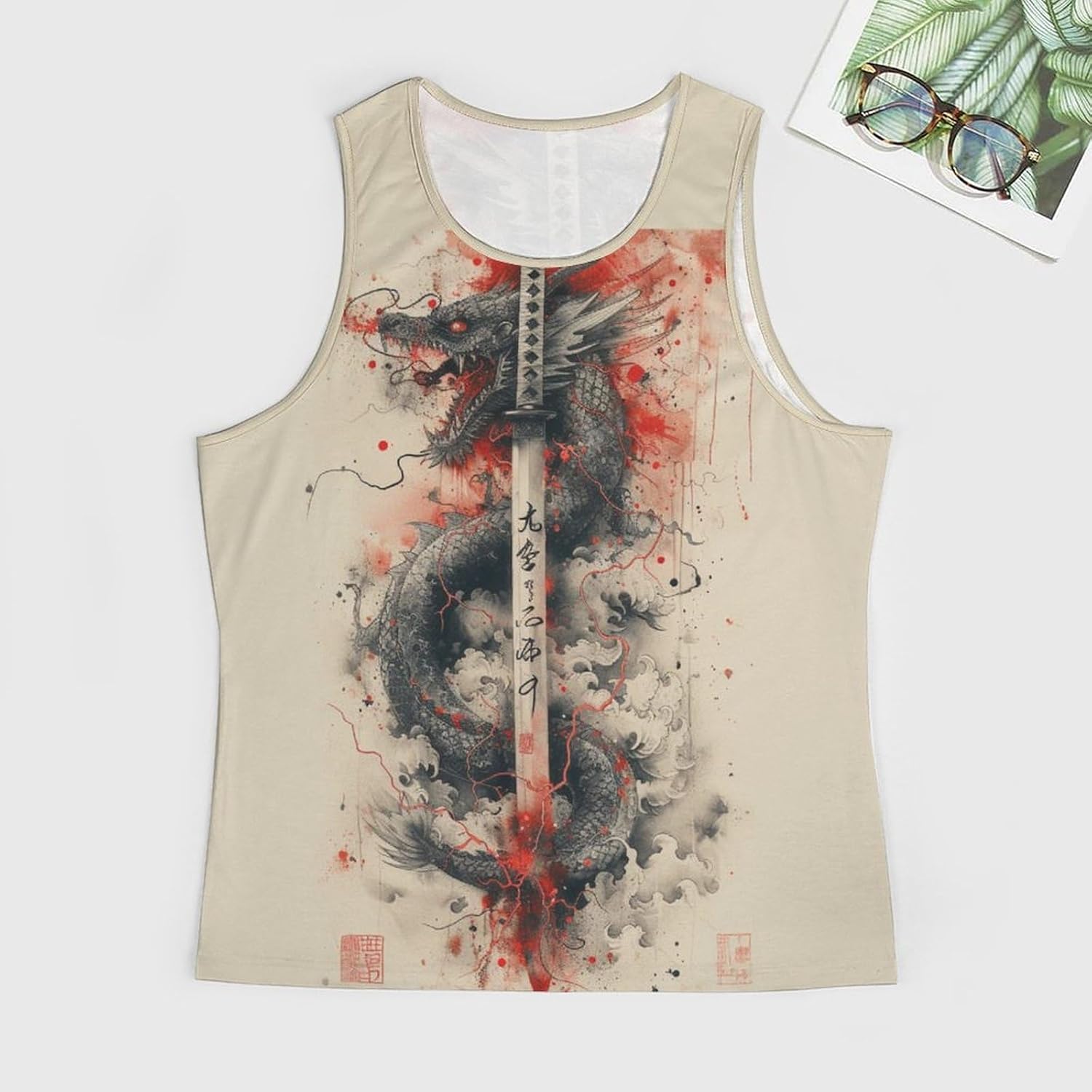 Mens Tank Top 3D Print Casual Summer Sleeveless Shirts Gym Workout Breathable Quick Dry Lightweight Sportswear - Image 3