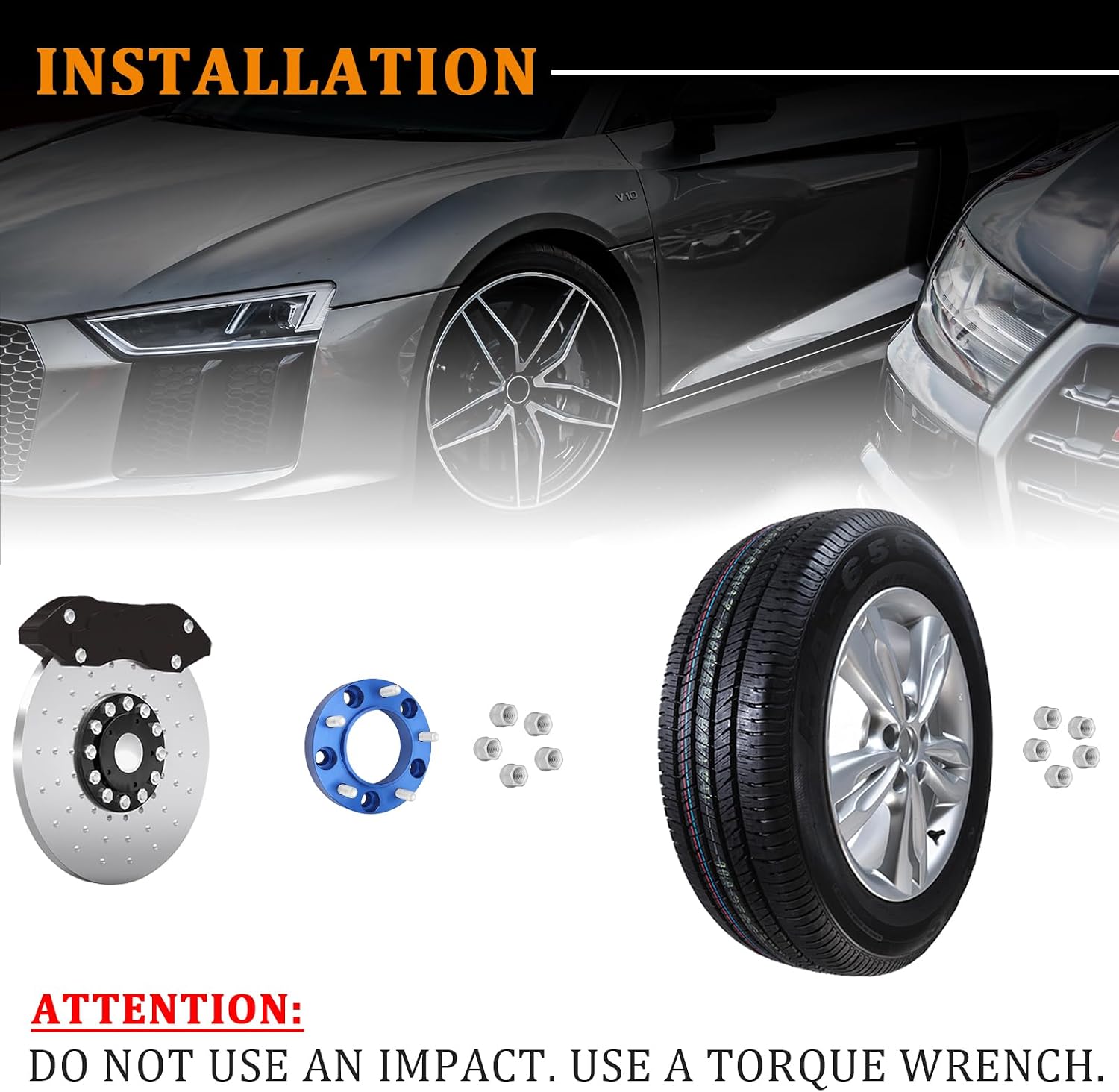 BRTEC 5x150mm Hubcentric Wheel Adapter 1.25" Thick M14x 1.5 Studs 110mm Bore Wheel Spacers for Lexus LX470/LX570,for Toyota Land Cruiser/Sequoia/Tundra 4PCS
