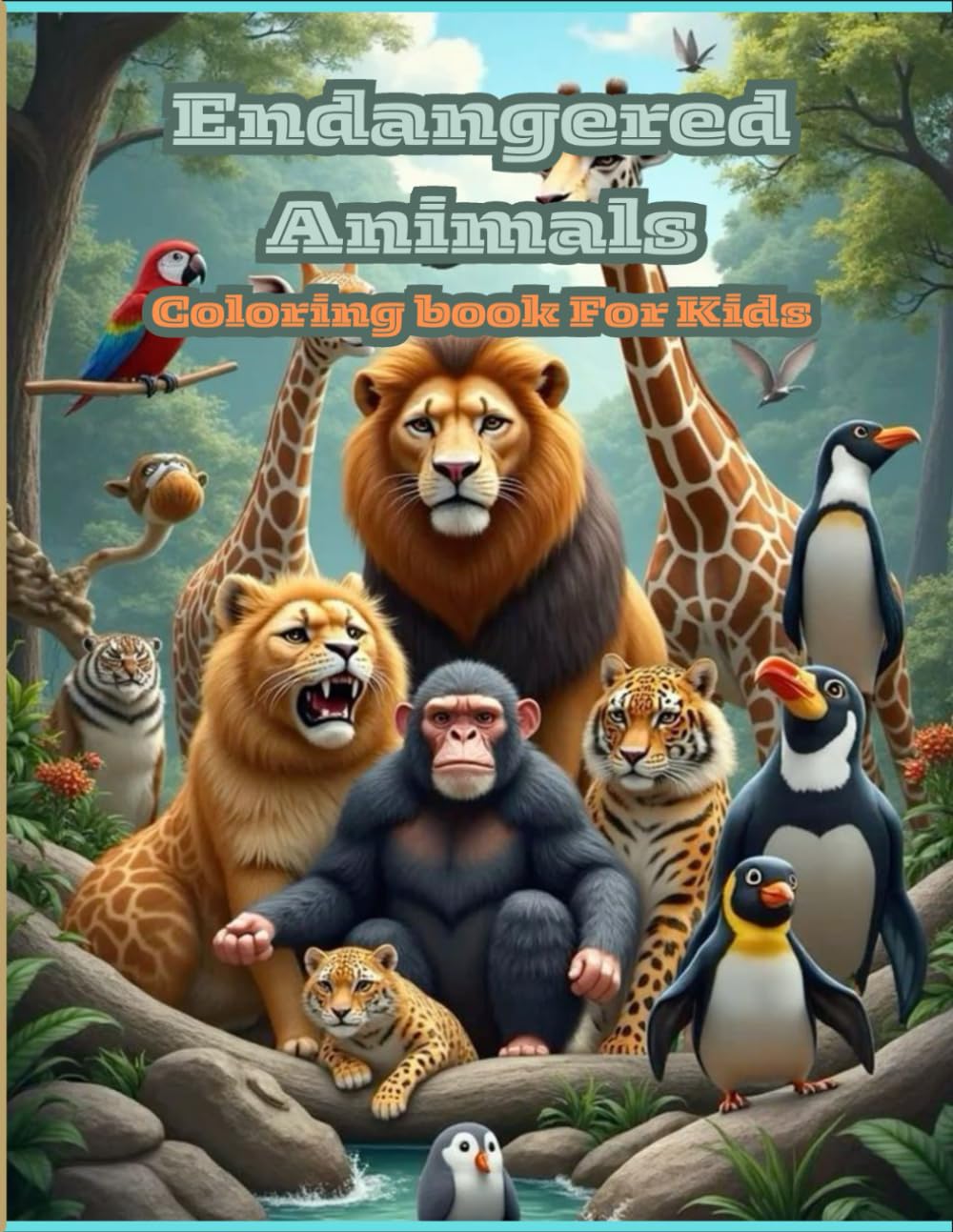 Endangered Animals Coloring Book for Kids