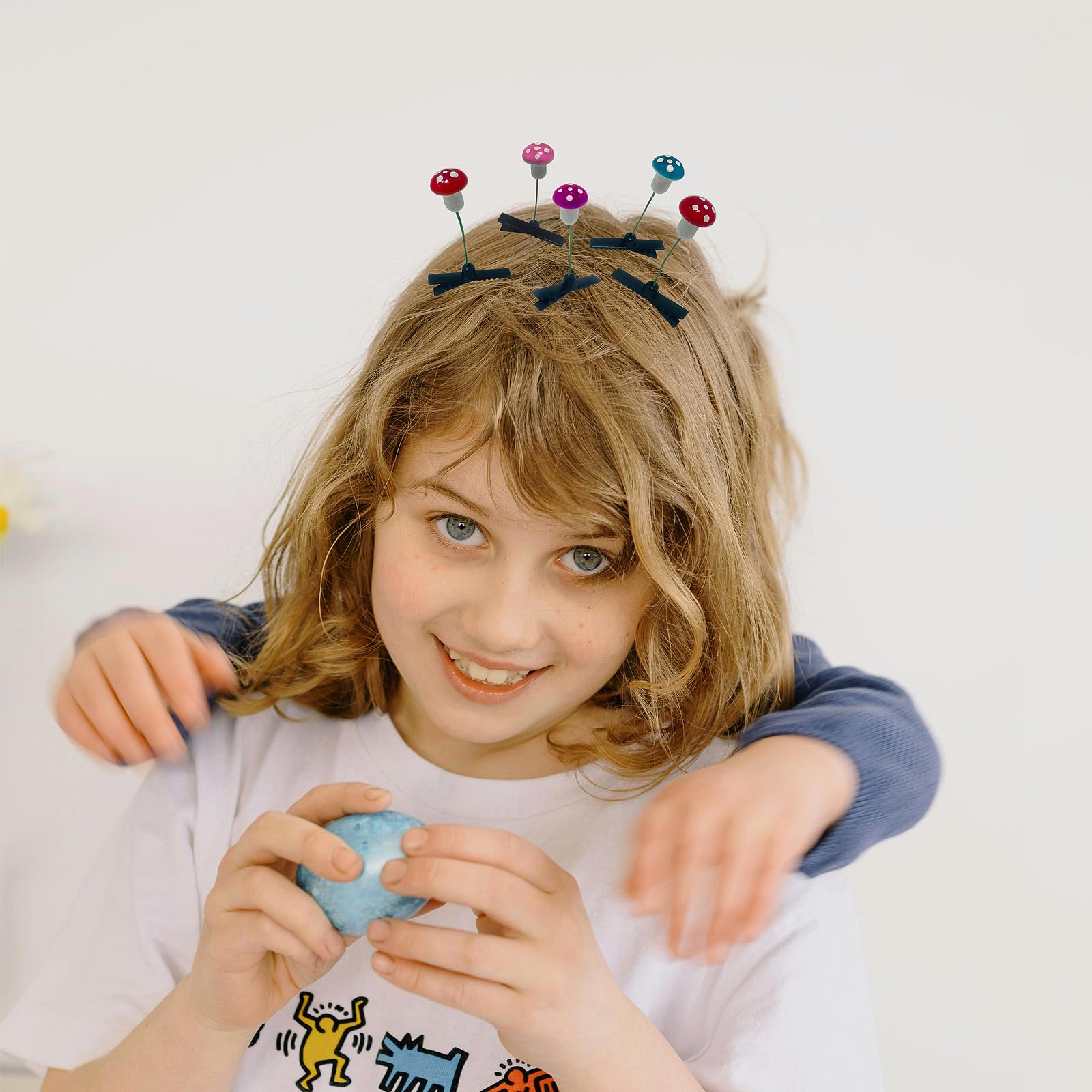 Amazon.com : YO-yiHHG 30PCS Cute Mushroom Sprout Flower Hair  display picture 2