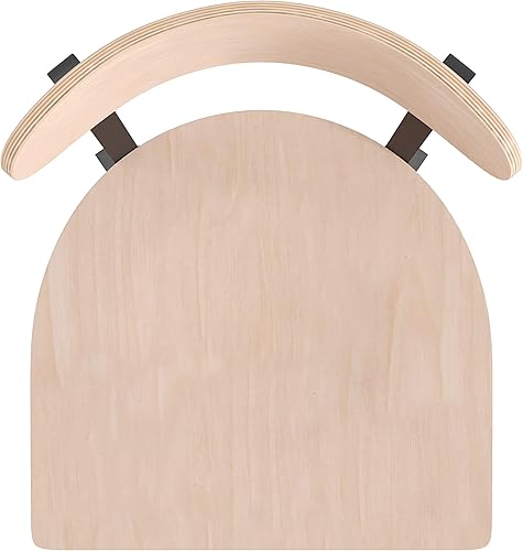 Miniatura 109 de Flash Furniture Wright - Silla de comedor de grado comercial, asiento de madera maciza con acabado de nogal y respaldo de boomerang, 500 libras de