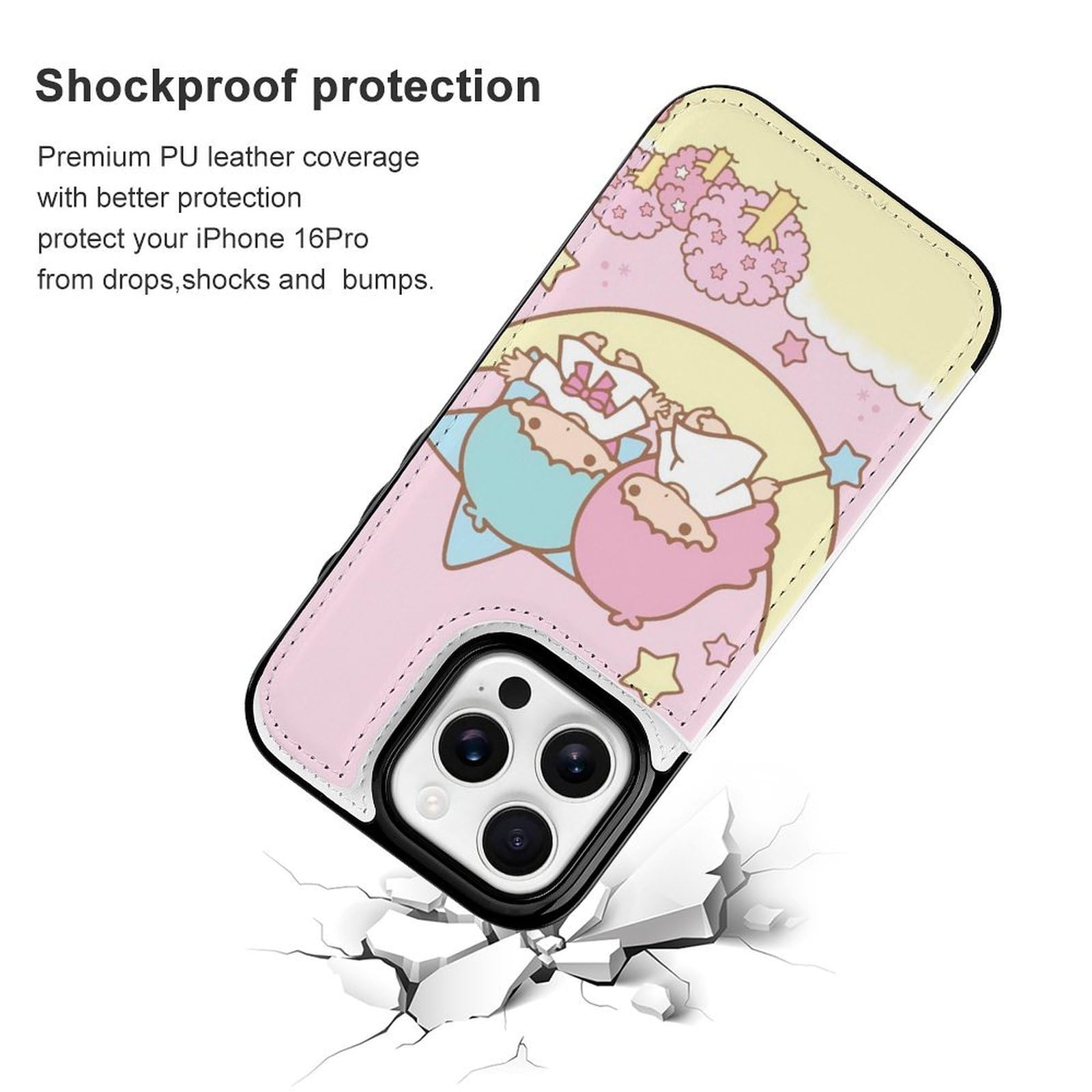 キキララのおしゃれケース Amazon.co.jp: iPhone 16 Pro ケース 手帳型 リトルツイン