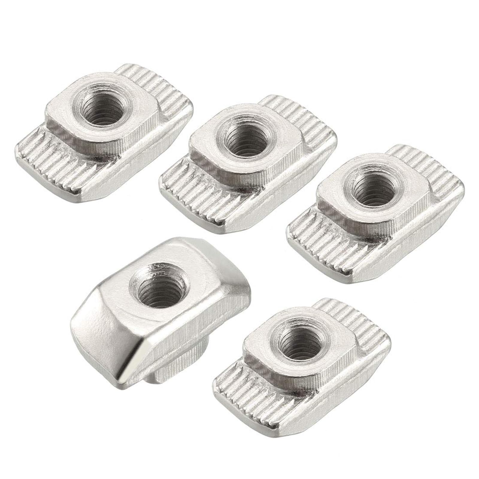 Unifizz Sliding T Slot Nuts M5 Half Round Roll In T-Nuts for 4040 Series Aluminum Extrusion Profile Carbon Steel Nickel-plated Pack of 10 โ image 1