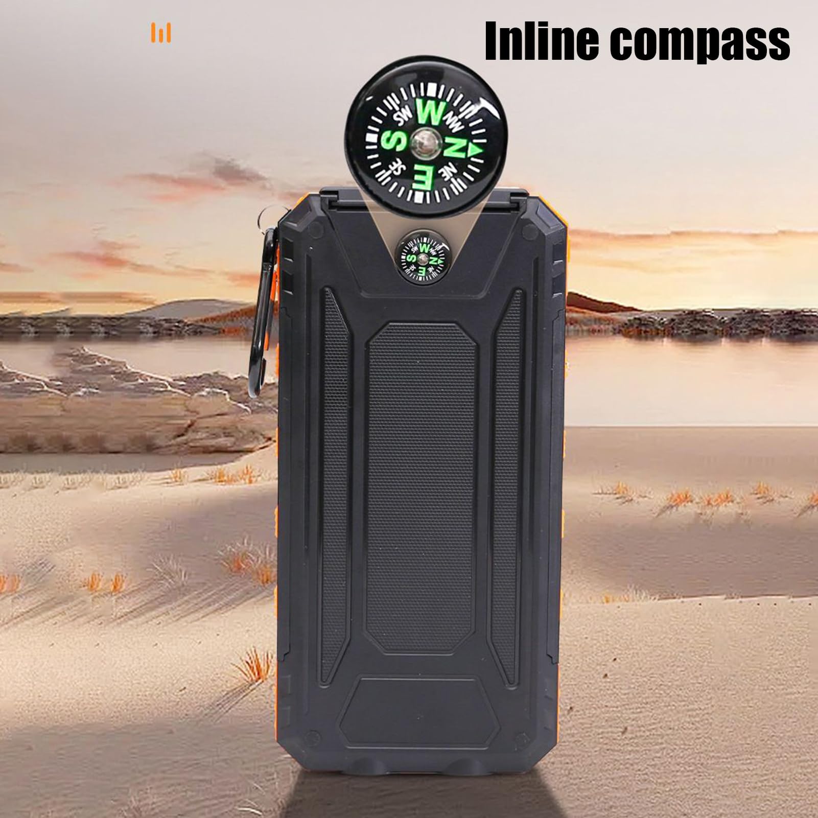 Caricatore solare da 20000 mAh, ricarica rapida, torcia elettrica e impermeabile, caricabatterie solare portatile per campeggio, emergenze all'aperto, viaggi e uso domestico