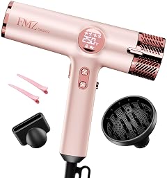 FMZ Professional Hair Blow Dryer with Smart Display 1875W High Speed BLDC Motor for Fast Drying Portable Mini