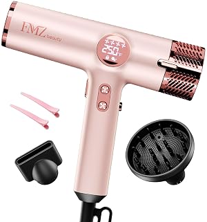 FMZ Professional Hair Blow Dryer with Smart Display 1875W High Speed BLDC Motor for Fast Drying Portable Mini