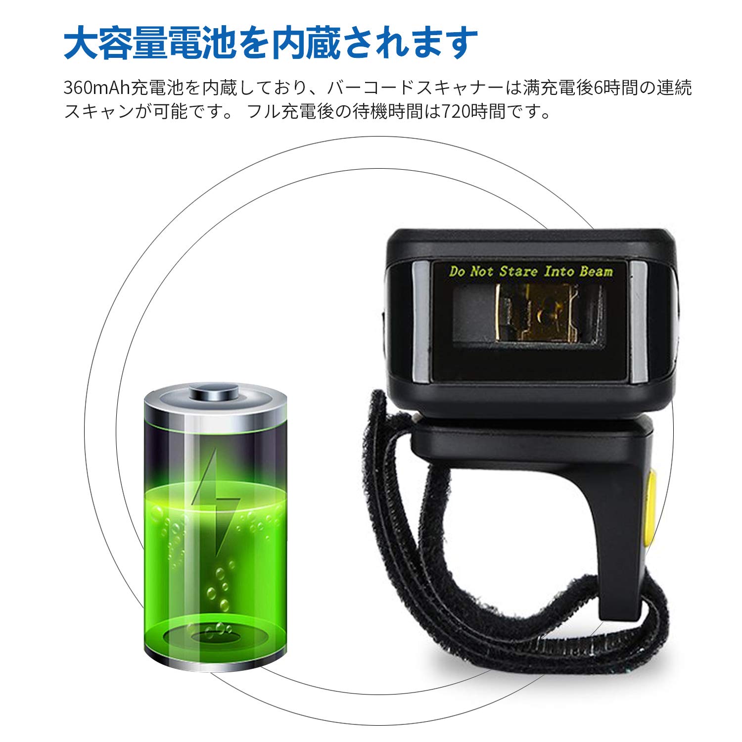 Amazon | Symcode バーコードリーダ ミニ 指輪型 二次元/一次元