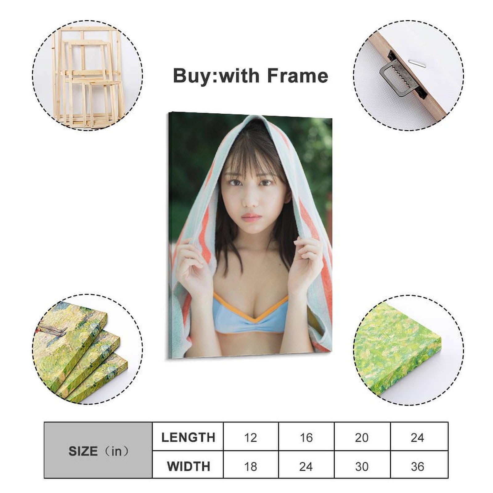 Amazon.co.jp: 白石まゆみ キャンバスアートポスター 水着写真ポスター