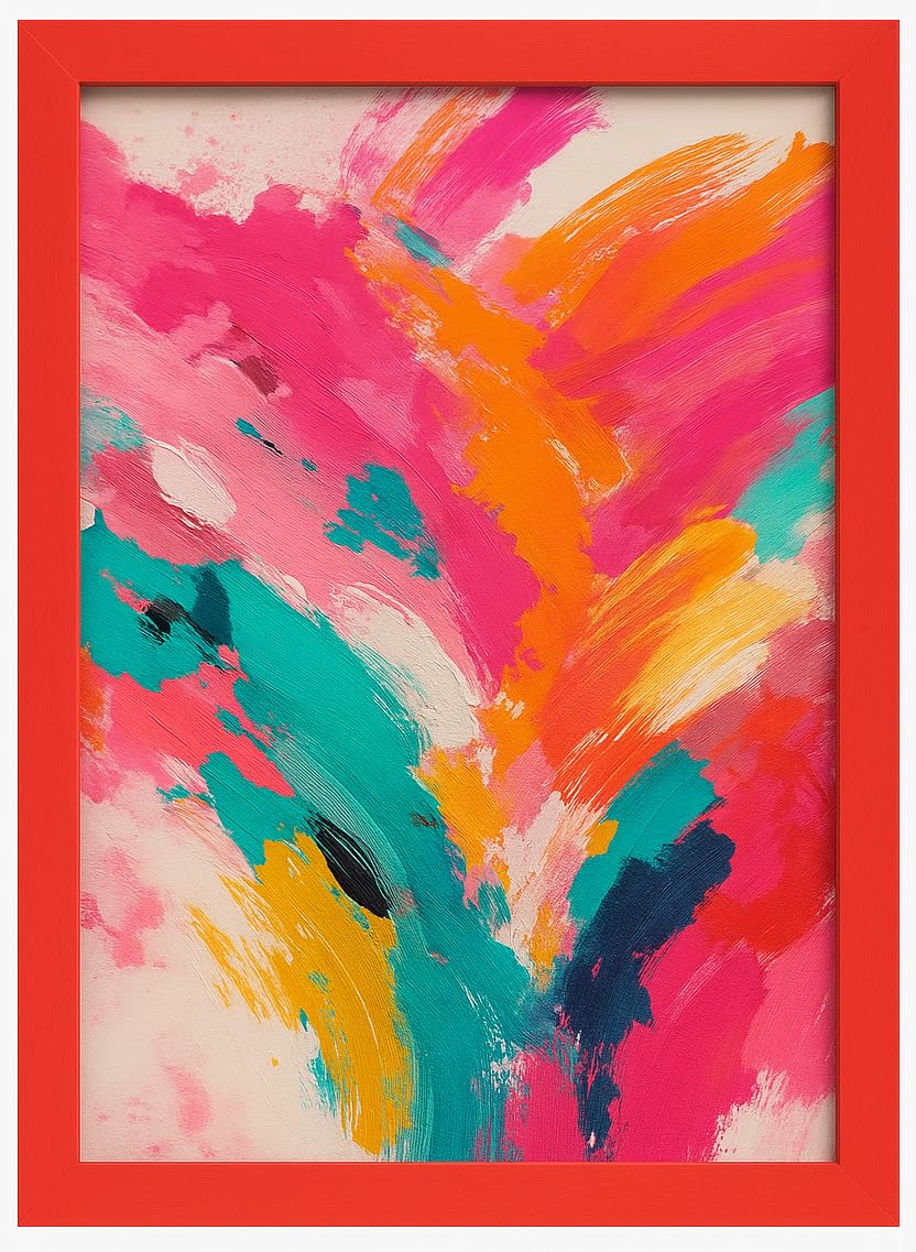 Modern Photo Frame for Wall and Tabletop Display Picture Certificate Poster Artwork Gallery Decor, Red, 100 x 50 CM (39.3" x 19.7")