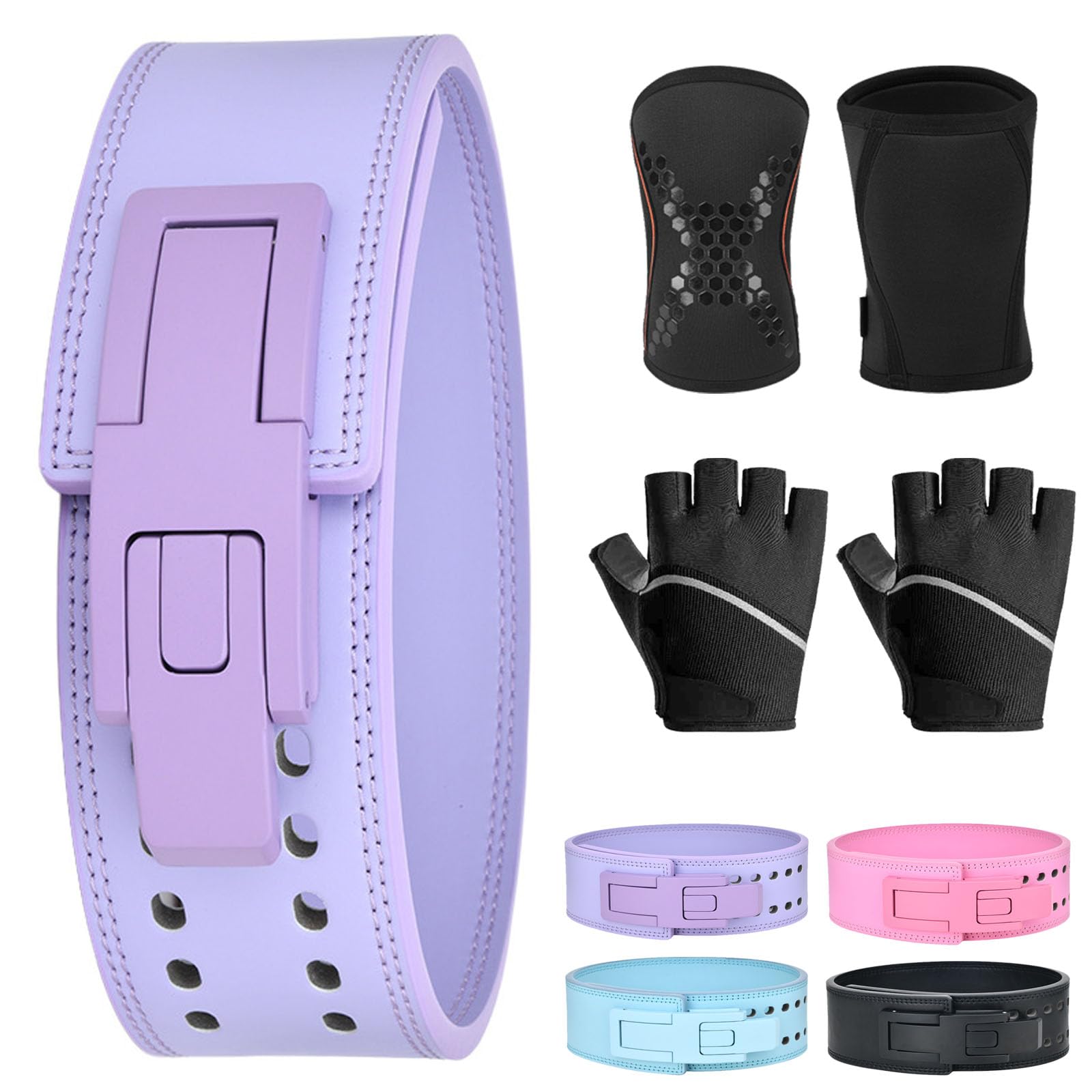 Gruby pas podnoszący dźwignią 10mm dla mężczyzn i kobiet, Skórzony pas podnoszący z regulowaną klamką dźwignią, Powerlifting Lever Gym Belt for Deadlift, Squat, Podnoszenie ciężarów,Siłownia i fitness