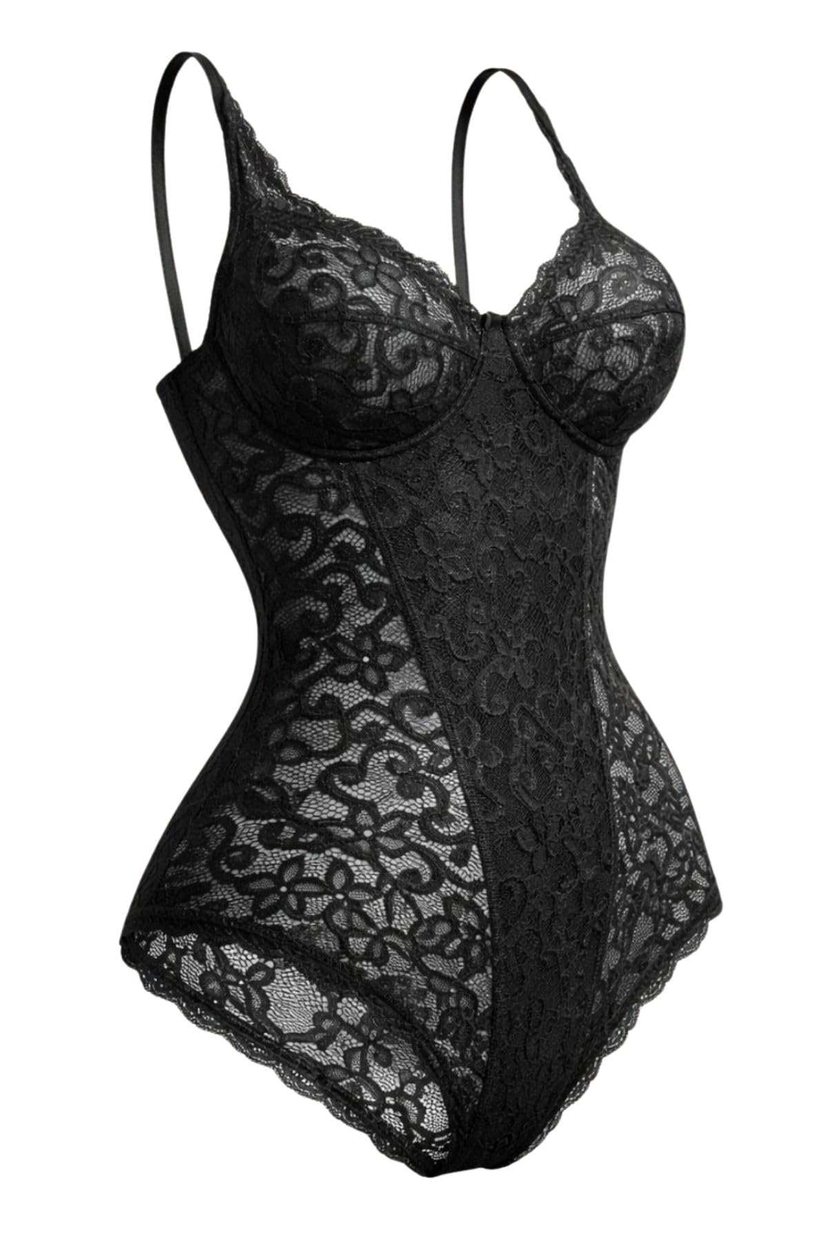 LADY·C PIZZO TEXTRONIC - Body Donna con Coppa B e Sostegno Laterale – Foderato in Cotone