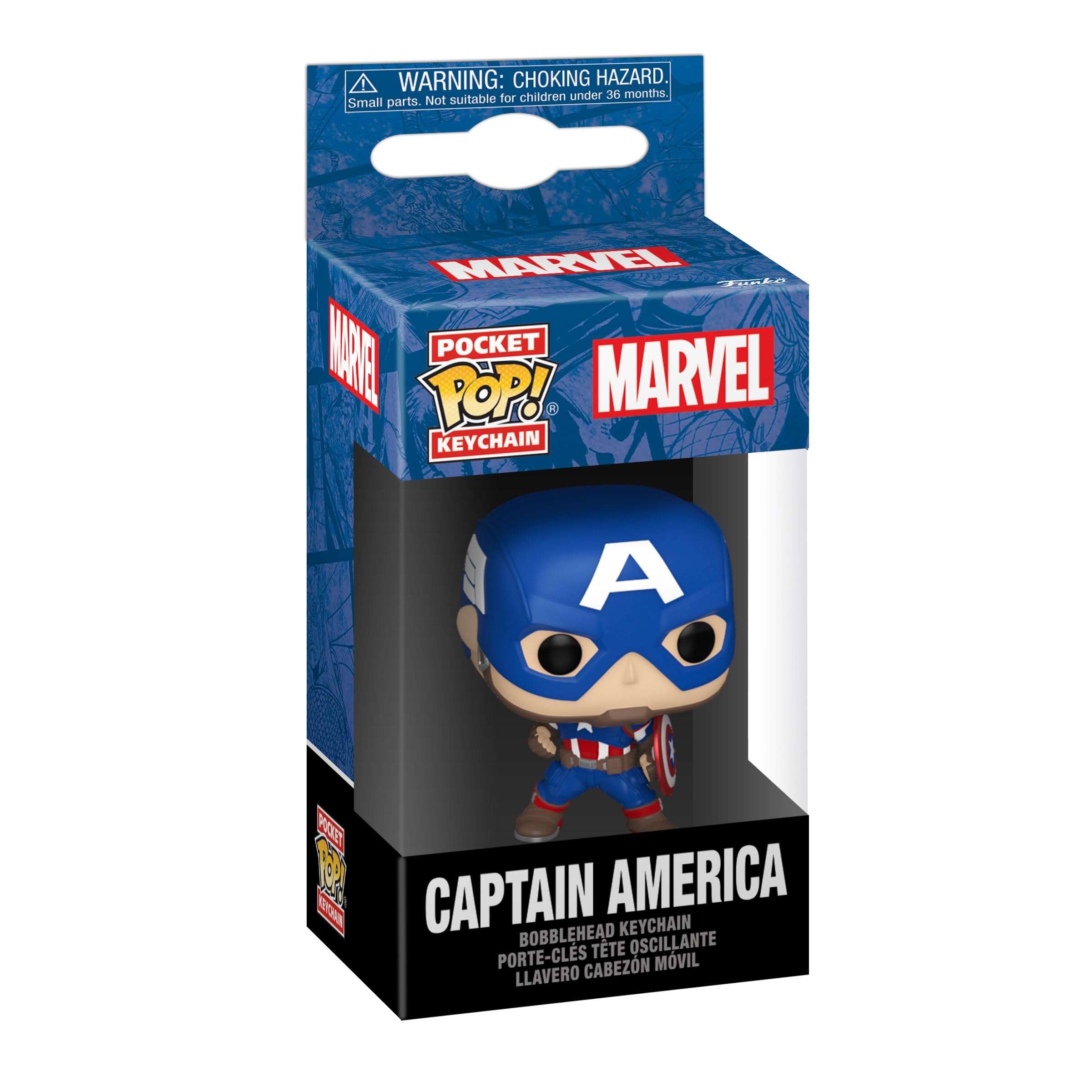 Amazon.com: Funko POP! Keychain: Marvel - Captain America - Marvel