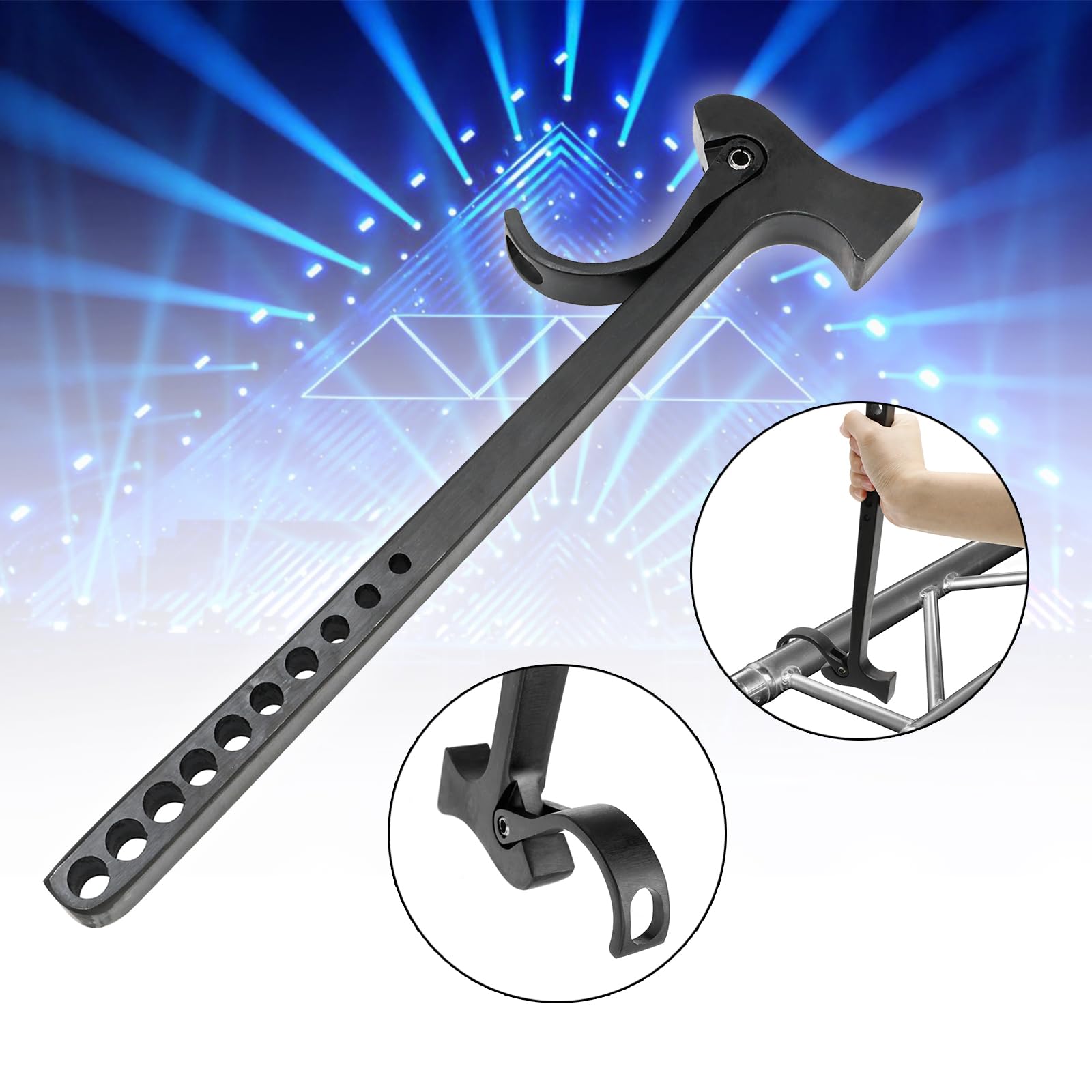 Topteng Hammer of Truss Stage Alluminio, Nero Stage Spigot Lighing Truss Hammer Truss Pin Remover Per Global F34 Tru Global Truss Strumenti di rimozione e installazione