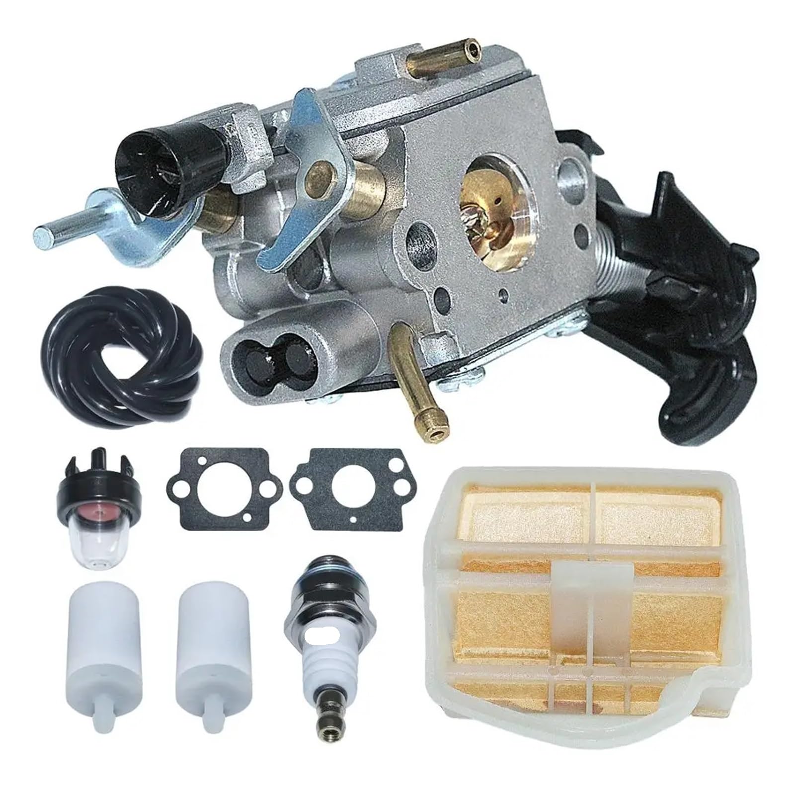 Carburador C1M-EL37B con Filtro de Aire, Kit de realimentación for Motosierra 445, 445E, 450, 450E, reemplazo 506 45 04-01
