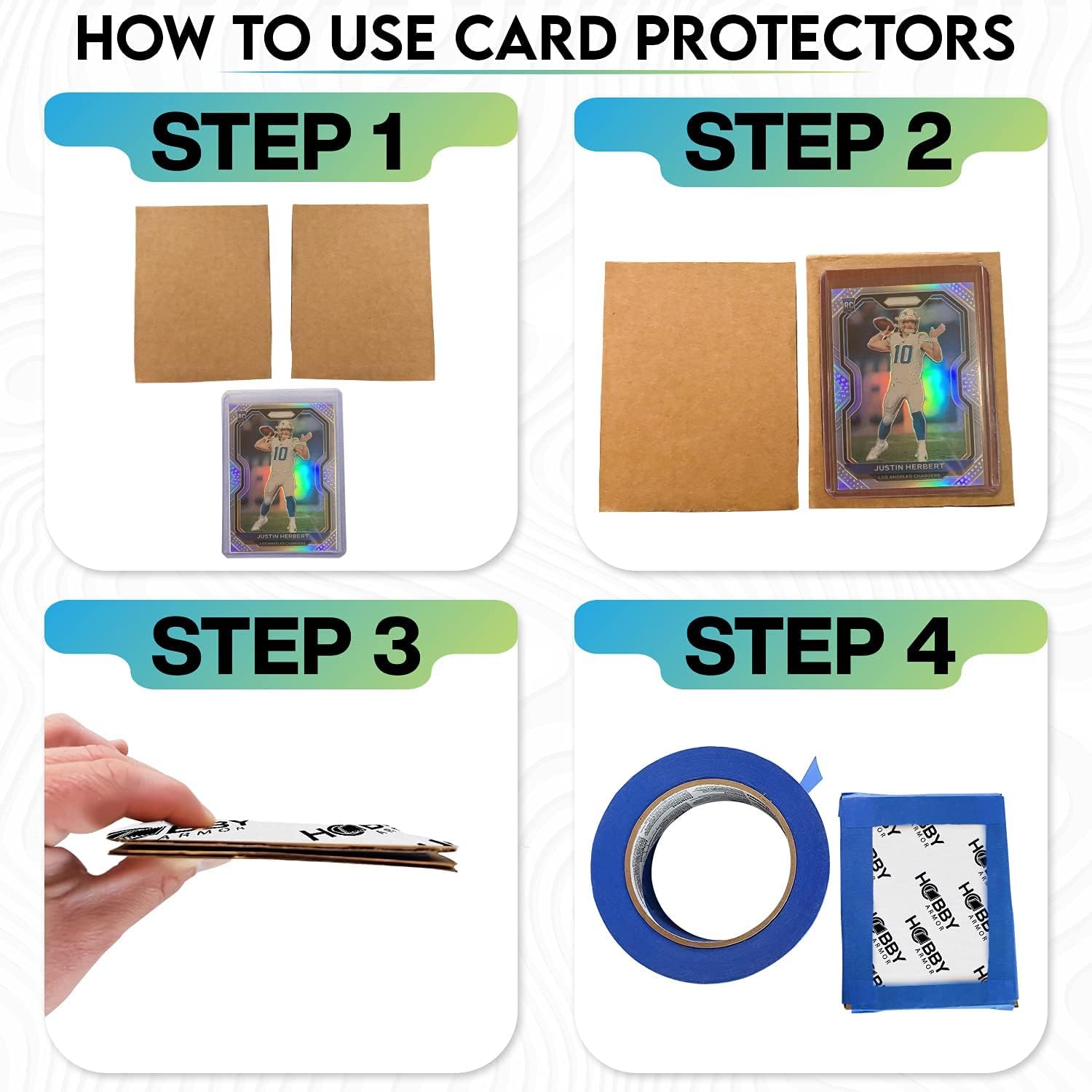 Hobby Armor Trading Card Shipping Protectors 3.5" x 4.5" - Corrugated Cardboard Inserts for Protecting Sports Cards During Shipment - Precut Cardboard Mailers - Huge Time Saver for Breakers - 100 Pack : Office Products