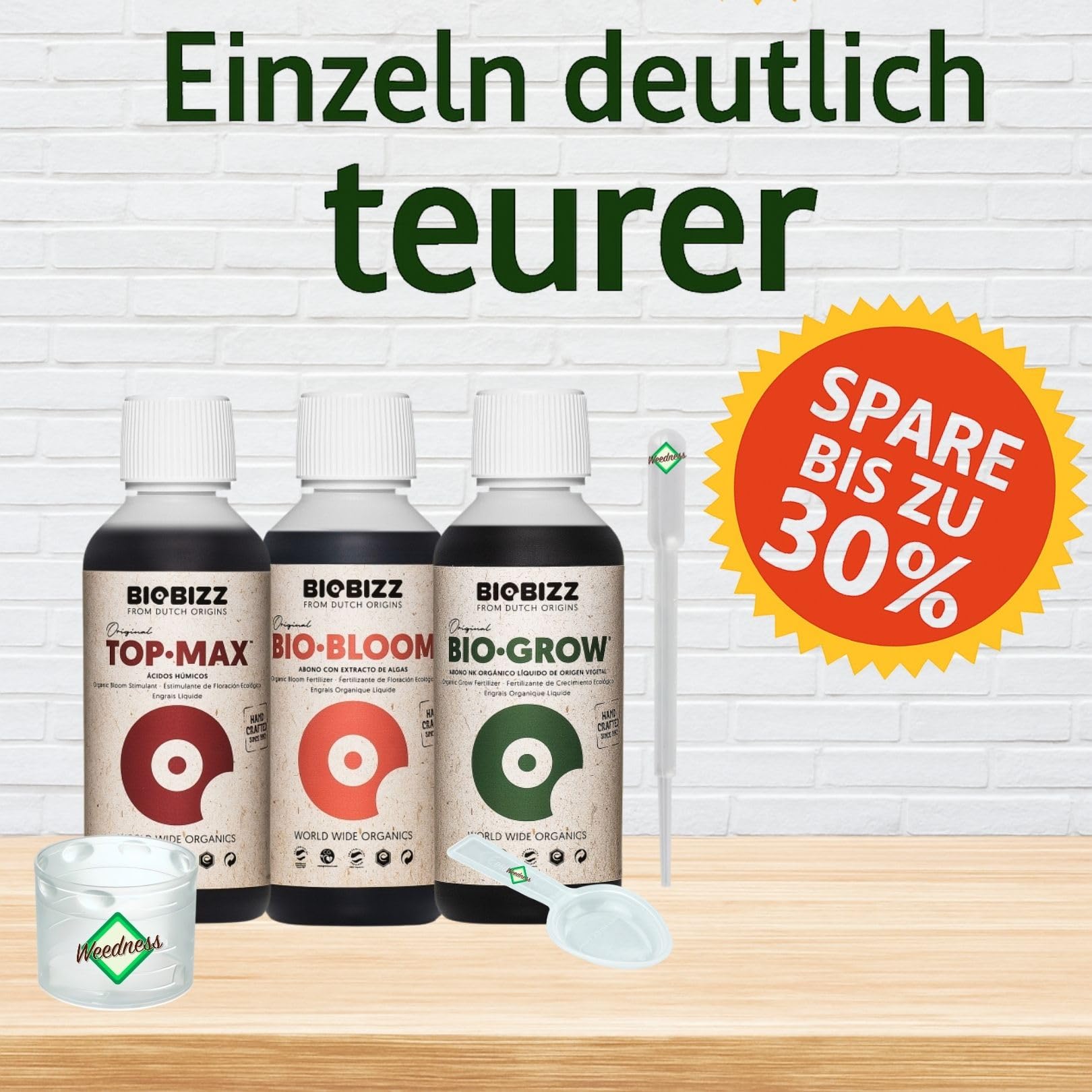 BioBizz Zestaw nawozów 3-częściowy do stosowania w pomieszczeniach zamkniętych - naturalny nawóz organiczny - zestaw startowy do uprawy storczyków Niebieskie ziarno (Indoor)