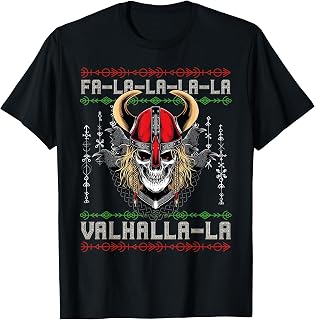 Norse Viking Floki's Skull Crazy Viking Ugly Christmas T-Shirt