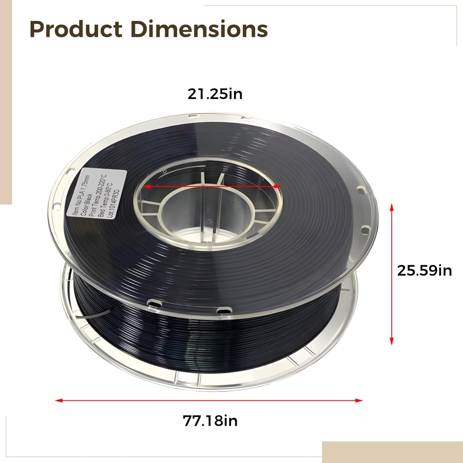 Generic High Precision, Biodegradable, Pla Filament for Models, Parts, Sculptures, 3D Printing, 1.75 Mm and 3.0 Mm Options