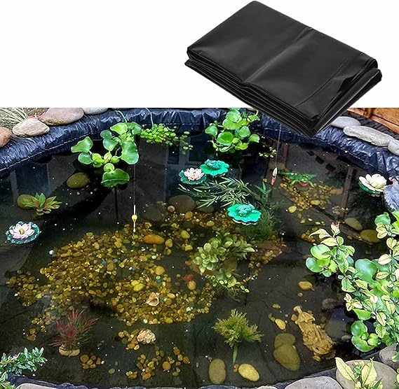 Image HDPE Polythene Sheeting Flexible Pre-Cut Waterproof Pond Liner 0.2mm Pool Membrane Heavy Duty Fish Pond Liner Waterproof Building Membrane Cover for Garden Waterfall Building Construction Aquaculture Image HDPE Polythene Sheeting Flexible Pre-Cut Waterproof Pond Liner 0.2mm Pool Membrane Heavy Duty Fish Pond Liner Waterproof Building Membrane Cover for Garden Waterfall Building Construction Aquaculture