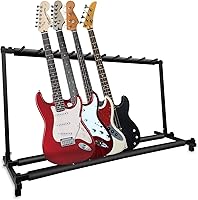 Vista 8 de GeeWin Soporte Múltiple para Guitarras, Soporte de 3 Guitarras, Soporte Plegable para Guitarras, Soporte de Guitarras para Múltiples Guitarras
