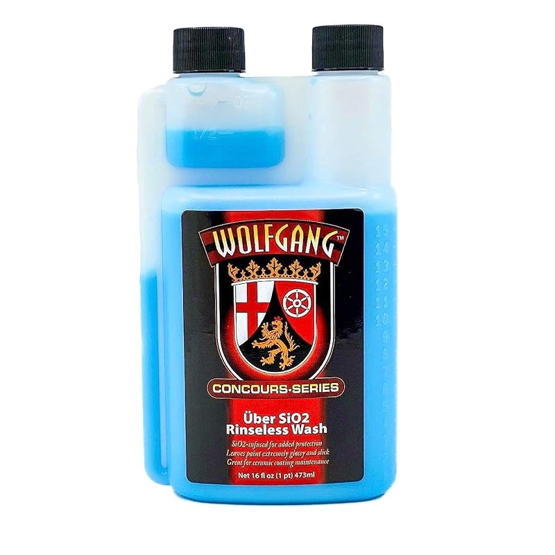 Wolfgang Uber SiO2 Rinseless Wash Lavagem Automotiva sem Água Concentrada com SiO2 WG-1650 Frasco de 473 mL