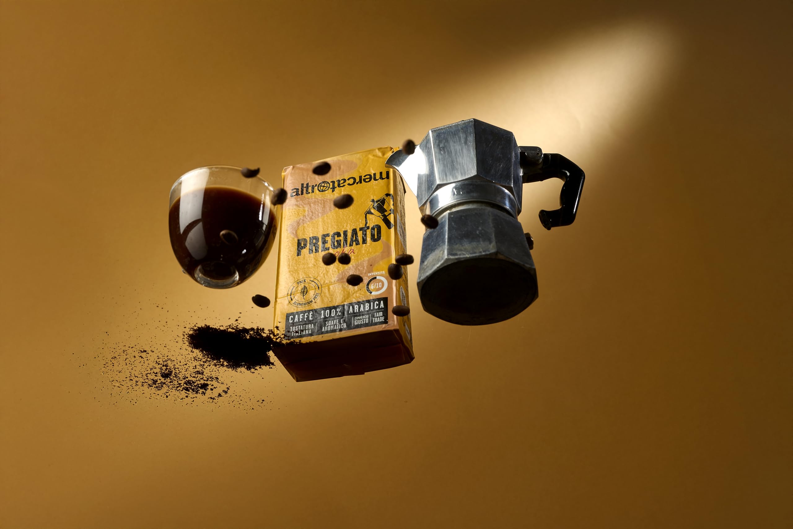 ALTROMERCATO – Caffè 100% arabica pregiato macinato per moka – caffè biologico da commercio equo e solidale – gusto raffinato e aromatico, equilibrio e finezza in tazza – formato bipack – 2 x 250 g