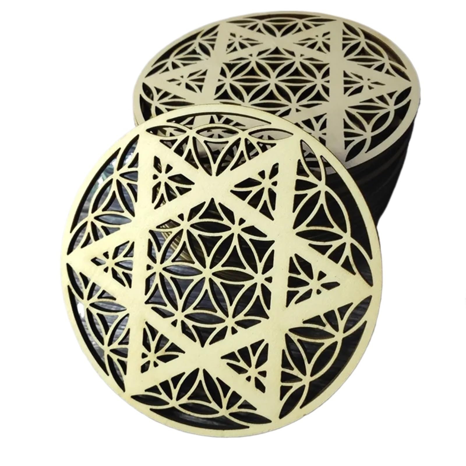 Dessous Verre Liège Rond 10 sous-Verres gravés en Bois