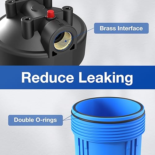 Miniatura 5 de SimPure Sistema de filtro de agua para toda la casa, filtración de agua transparente para el hogar de 3 etapas con filtros de carbono de sedimentos