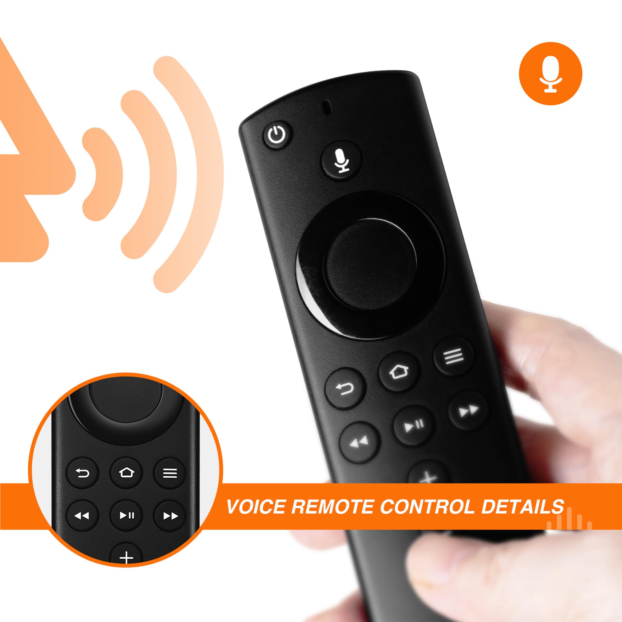 3È Gén Pro Plus Télécommande Vocale Pour Fire Amz Smart Tvs Cube/Tv
