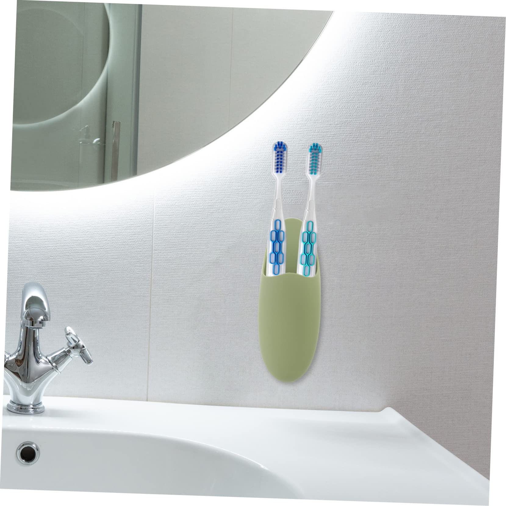 Healeved 10piezas Soporte De Cepillos De Eléctricos Organizador De Pared Multifuncional para Baño Almacenamiento De Pasta y Accesorios Matcha