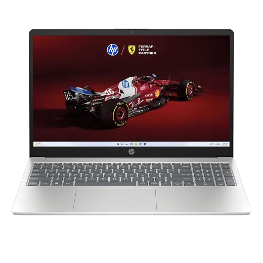 HP 15 inch Laptop, HD Display, 13th Generation Intel Core i5-1334U, 8 GB RAM, 512 GB SSD, Intel Iris Xe Graphics, Windows 11 Home, 15-fd0012nr (2024)