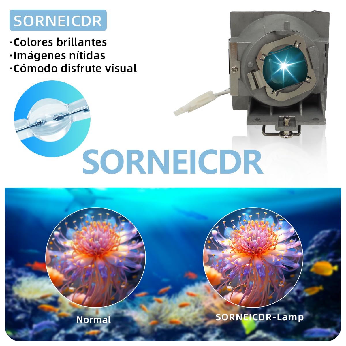 SORNEICDR RLC-108/RLC-109/RLC-116/5J.JGP05.001 Projector lamp Compatible with BenQ DX808ST DX825ST MS550 MS550P MX550 MX604 MX604W MX808PST MX808ST MX825ST - Image 3