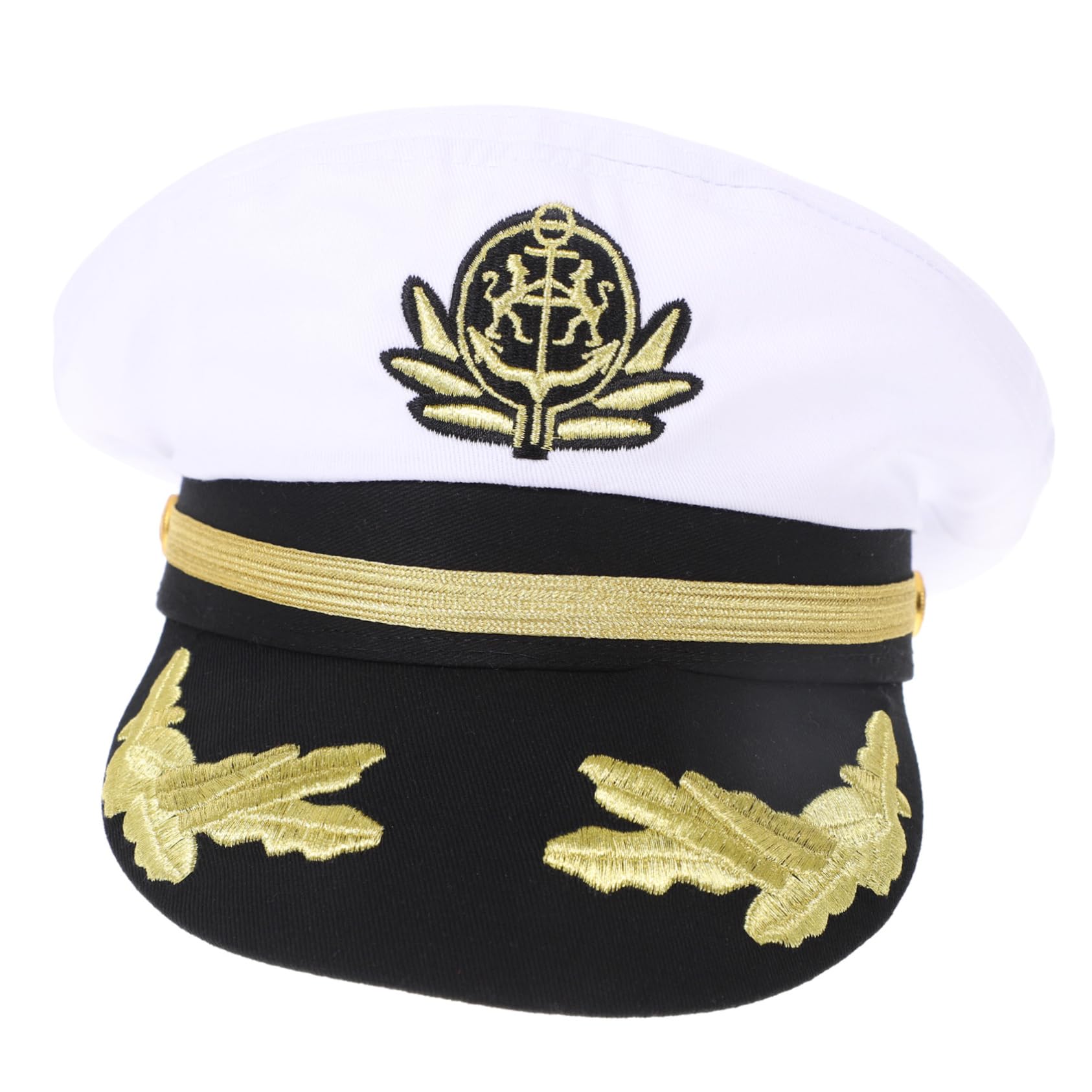 BESTYASH Navy Hat Women Men Captain Straw Boating Hat for Adults Party Accessories