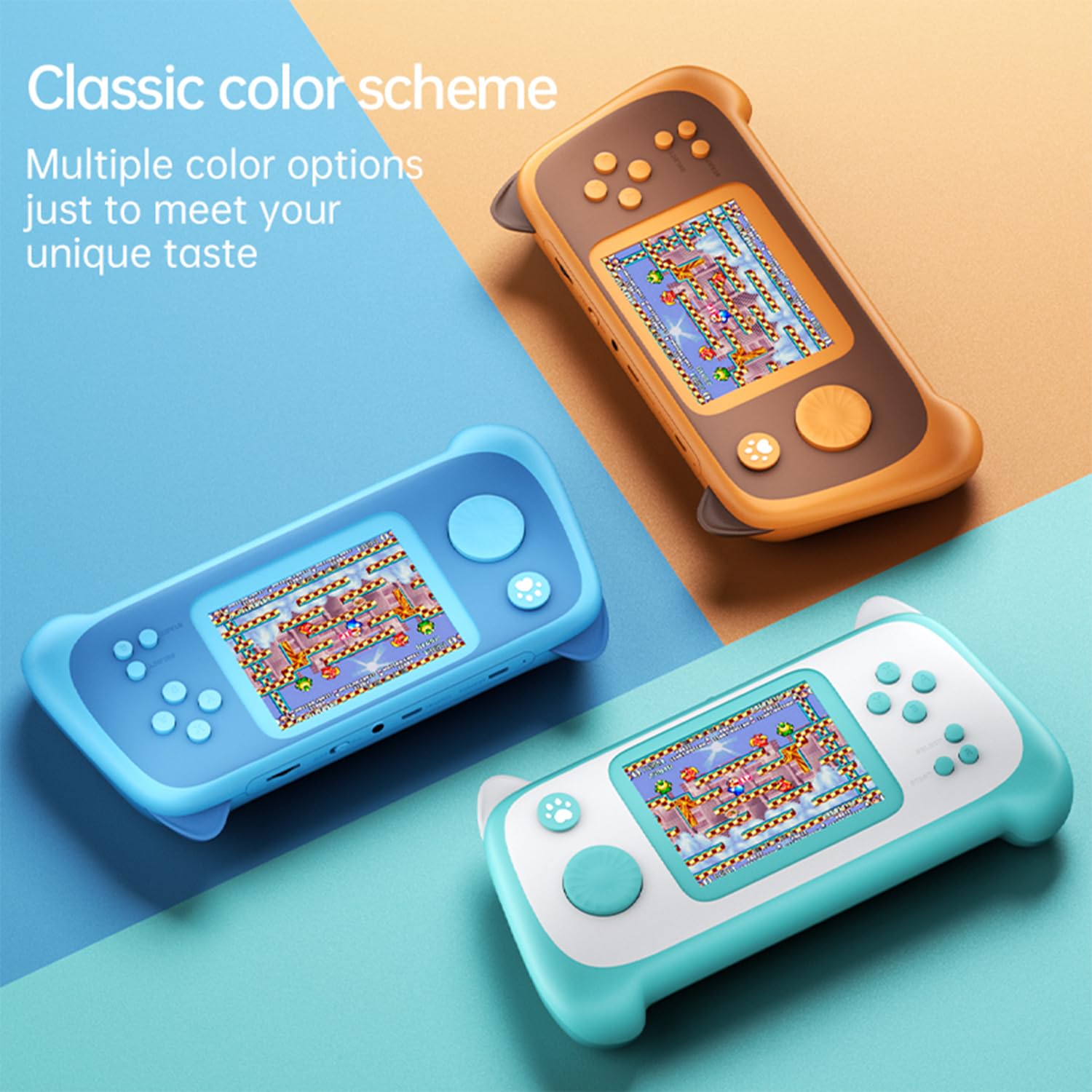 Console di gioco portatile con 666 classici FC Games Retro Mini Game Machine 3 pollici supporto schermo a colori per uscita TV, regali di compleanno per gli amici (arancione)