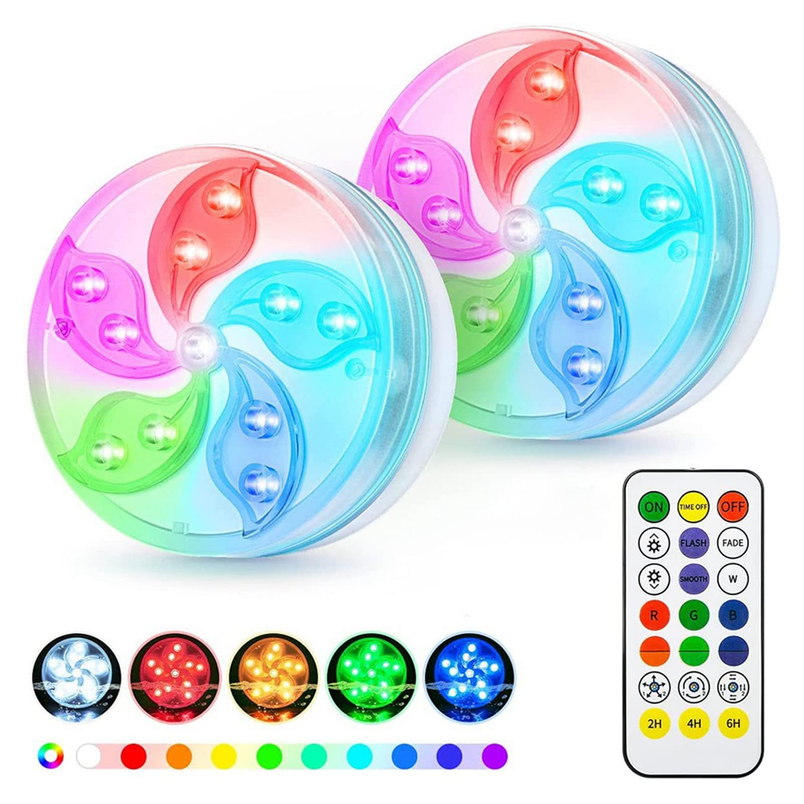 Luci per Piscina a LED, Abbagliante Illuminazione Subacquea per Piscine, Cortili, Vasche da Bagno E Giardini