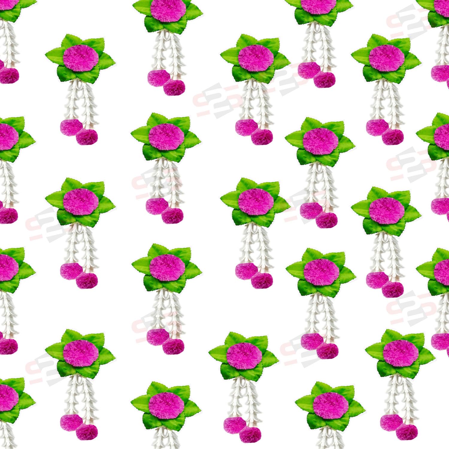 S2S Plastic Artificial Flowers And Leaves Decoration At Home Easy Simple Backdrop | Beautifully Crafted Artificial Flower - (Pink Flowers) (Pack Of 12 Pcs) 1