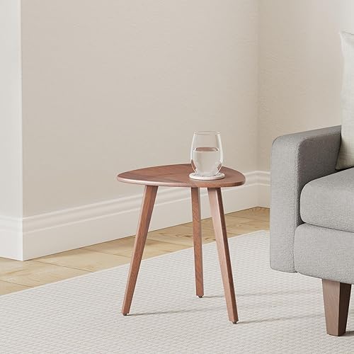 Miniatura 2 de MH London Mesa auxiliar Tri Pin I Madera de mango natural hecha a mano, naturalmente resistente a la humedad, libre de mantenimiento I 16 x 16 x 18