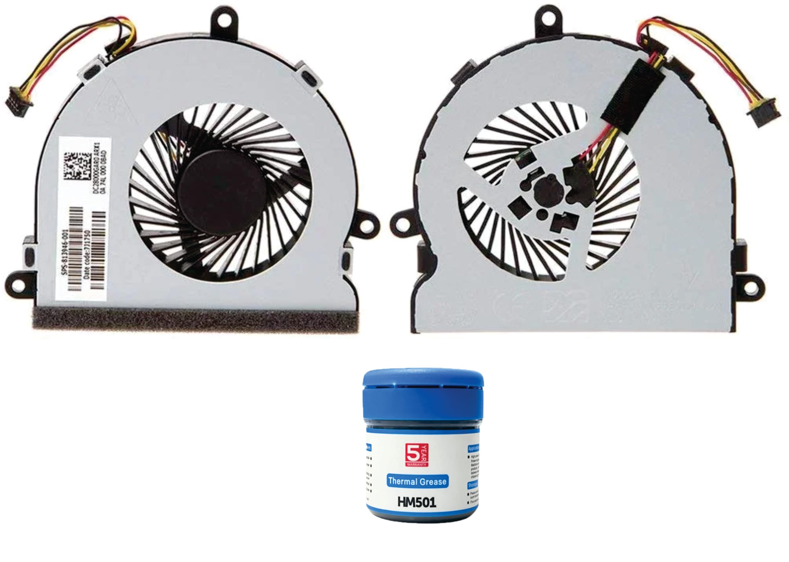 SpareWave High- Quality Replacement Internal CPU Cooling Fan for HP 15bs 15-bs 250 g4, 255 g4,250 g5, 15bw 15-bw 15q-bu 250 g6. Comes With Complimentary MH501 Thermal Greasen (Cooling paste).-image-21