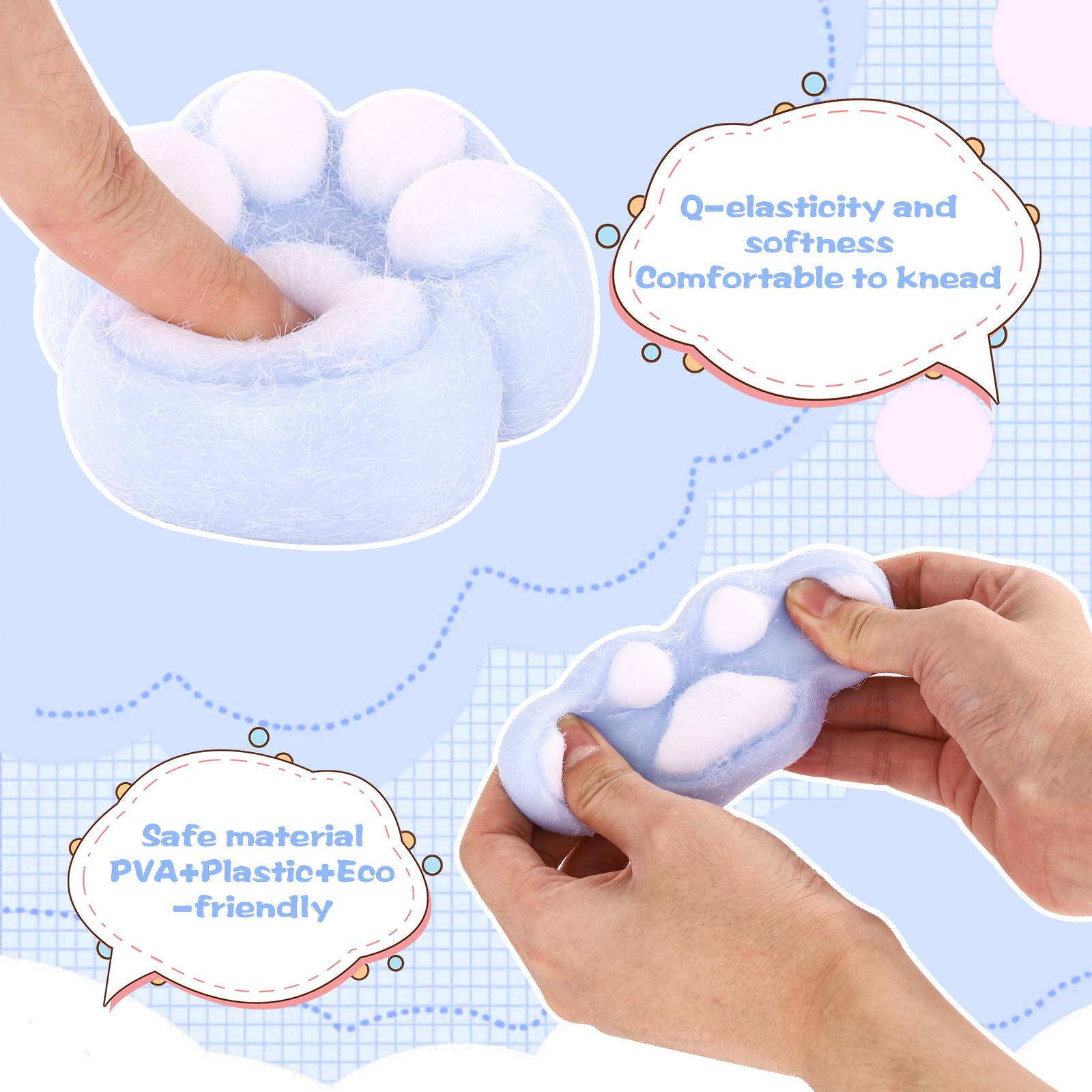 Squishies Anboor Chat Amour - Lot De Jouets Anti-Stress Lentement Remontants Kawaii Pour Enfants Et Adultes