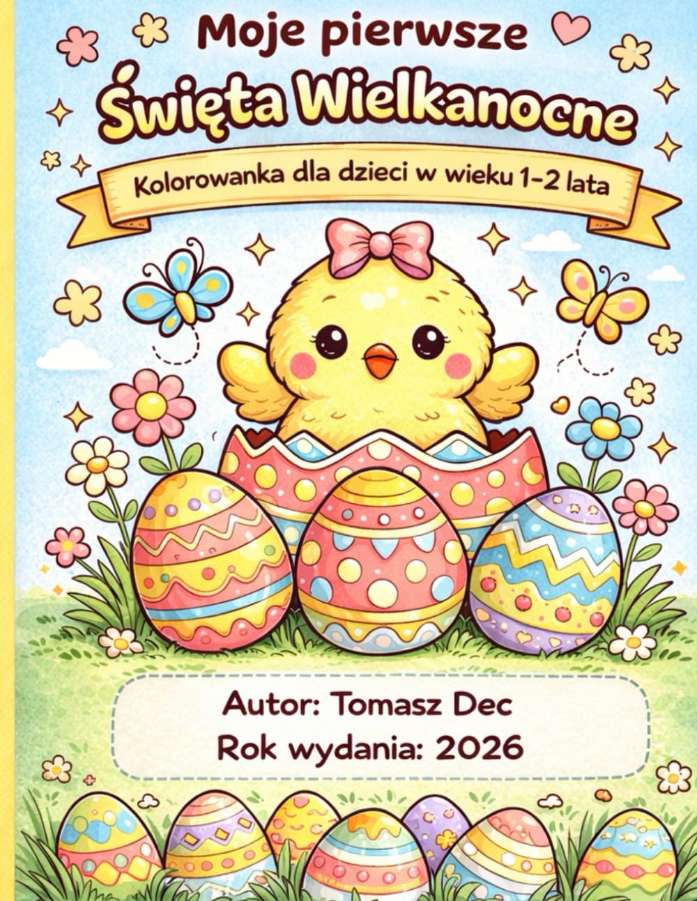Moje pierwsze Święta Wielkanocne: Kolorowanka dla dzieci 1–2 lata