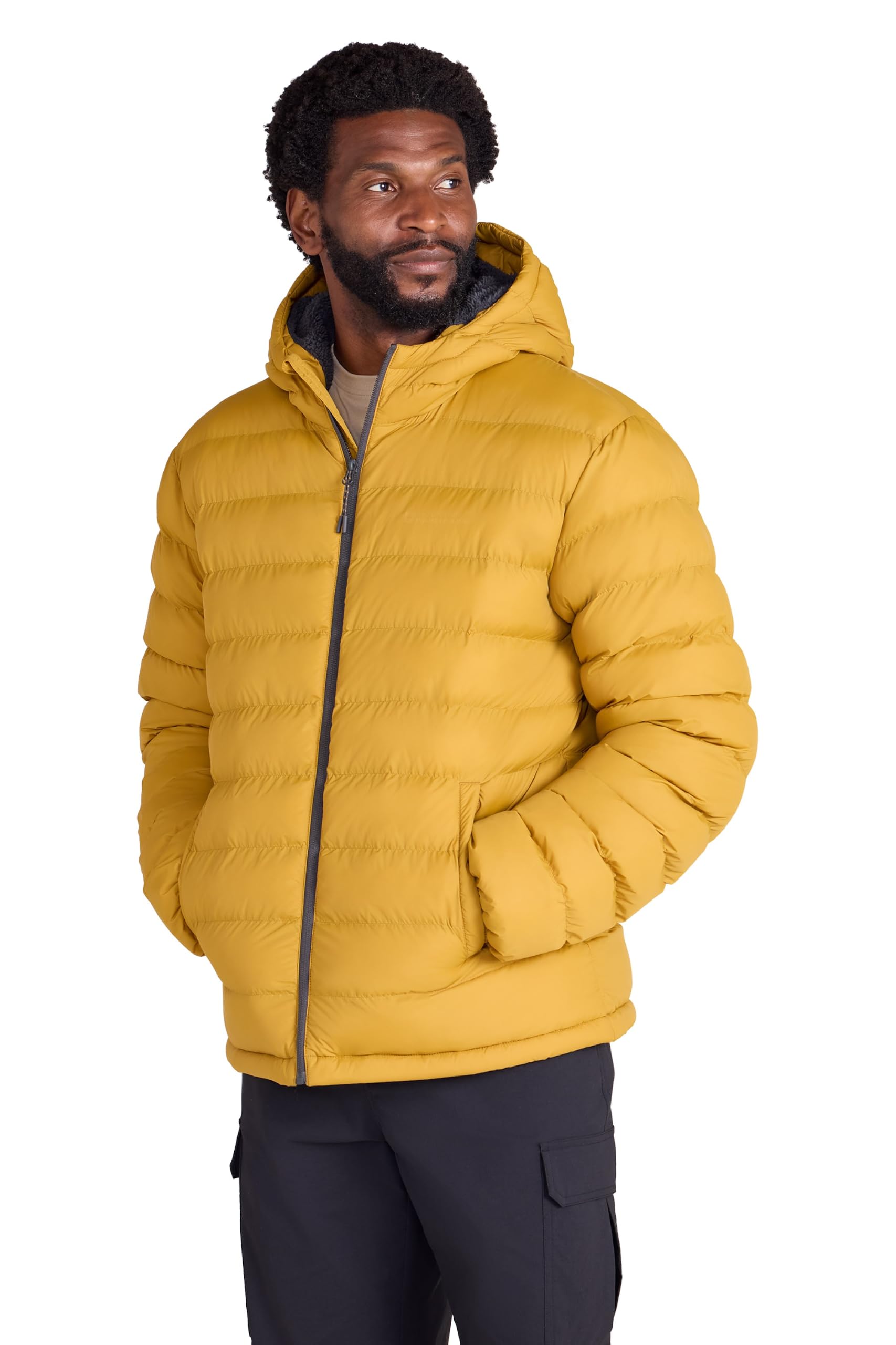 Mountain Warehouse Men's Mustard Seasons Puffer Padded Jacket Xxs